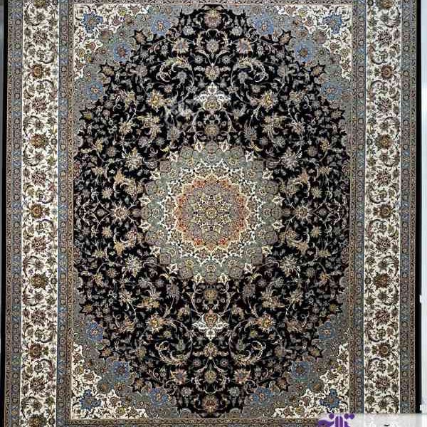 فرش 1200 شانه اصفهان سرمه‌ای